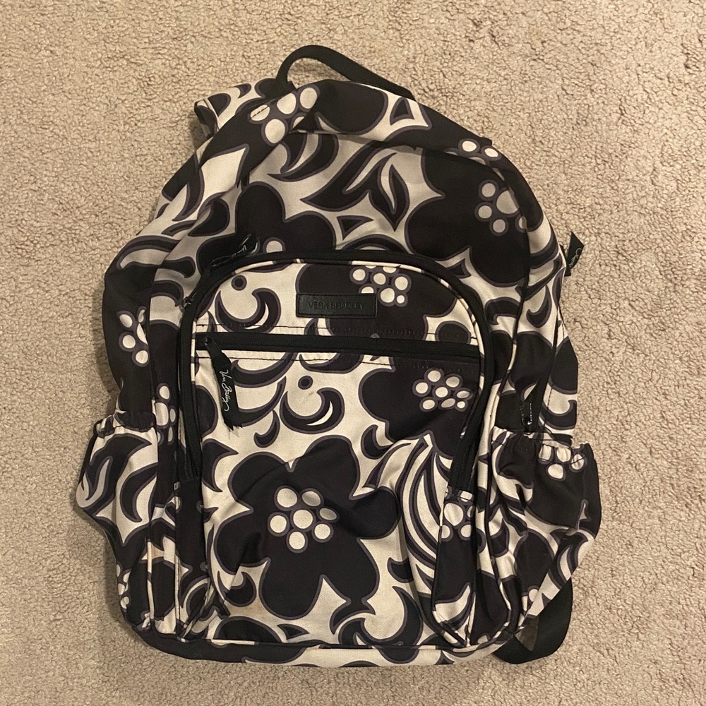 Vera Bradley Black and White Floral Backpack